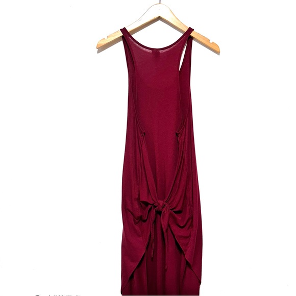 Aritzia We The Free Red Bohemian Tie Front Summer Dress Size XS - Picture 2 of 8